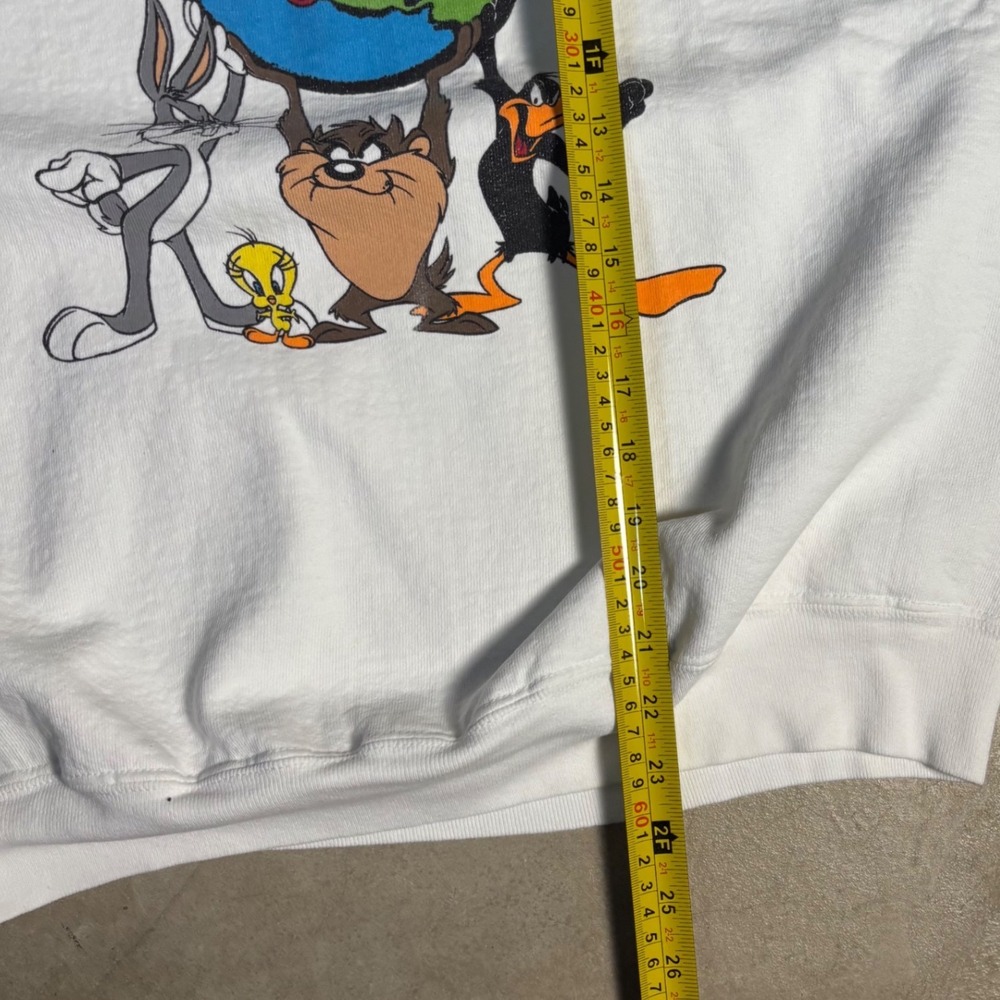 Vintage ACME Looney Tunes Save The Planet Earth Day Crewneck Size M - Picture 6 of 6